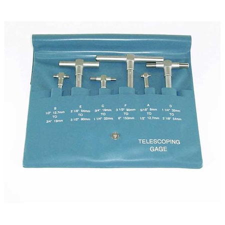 Central Tools TELESCOPING GAGE 6pc SET 0-6" CE3S116